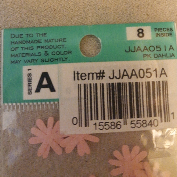 JOLEE'S BY YOU embellished Pink STAR FLOWERS EMBELLISHMENTS NEW Open box JJAA051 - Picture 3 of 3